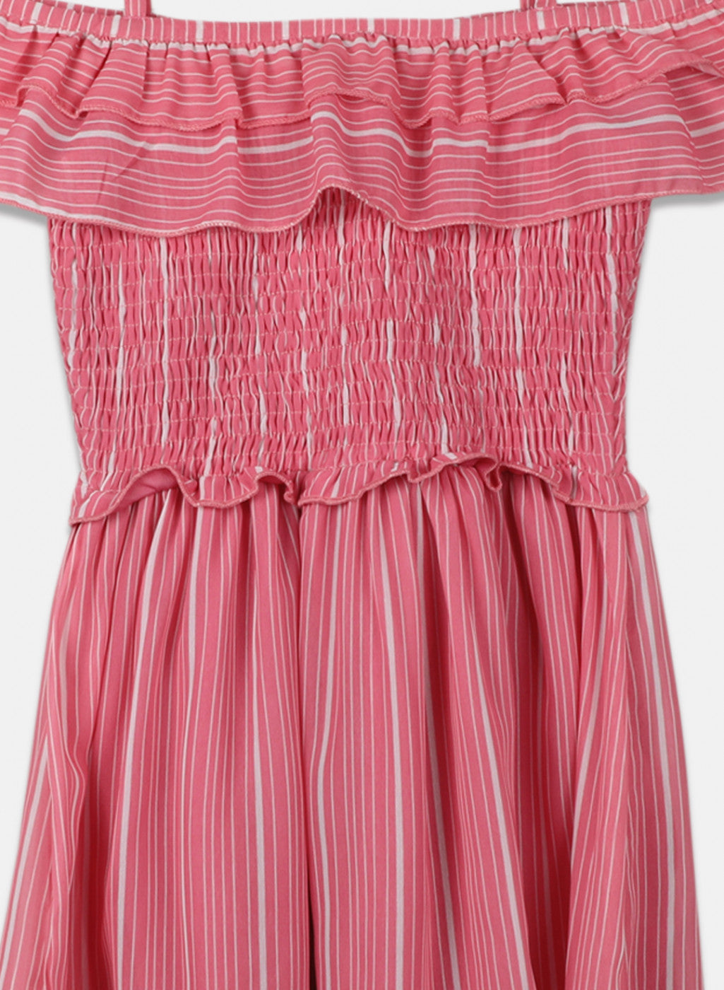 Girls Pink Stripe Dress