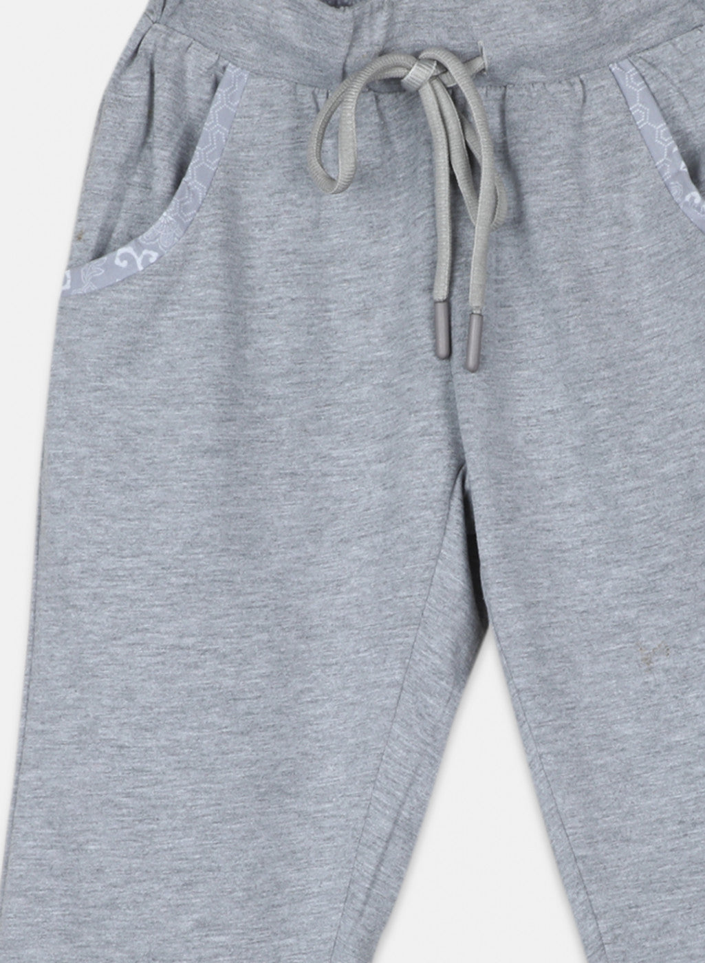 Girls Grey Plain Capri