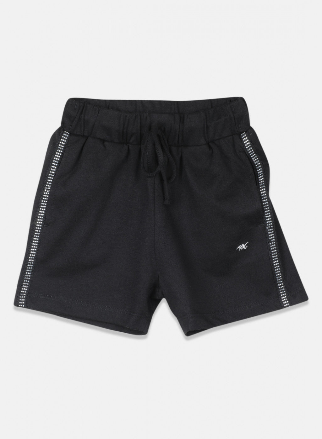 Girls Black Plain Short