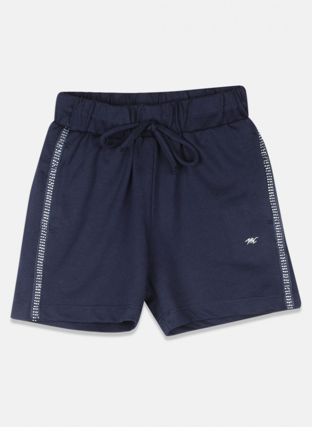 Girls Navy Blue Plain Short