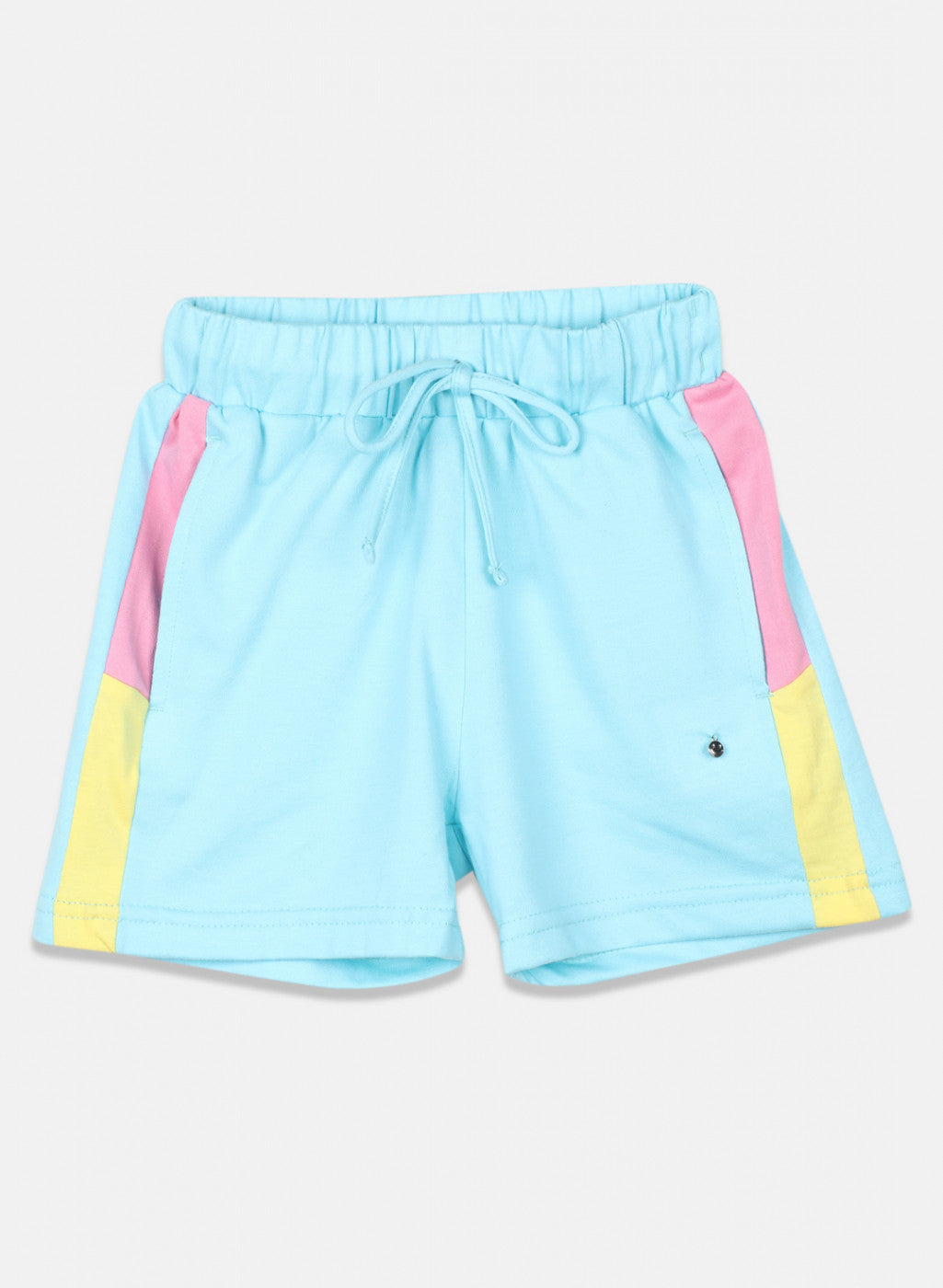 Girls Blue Plain Short