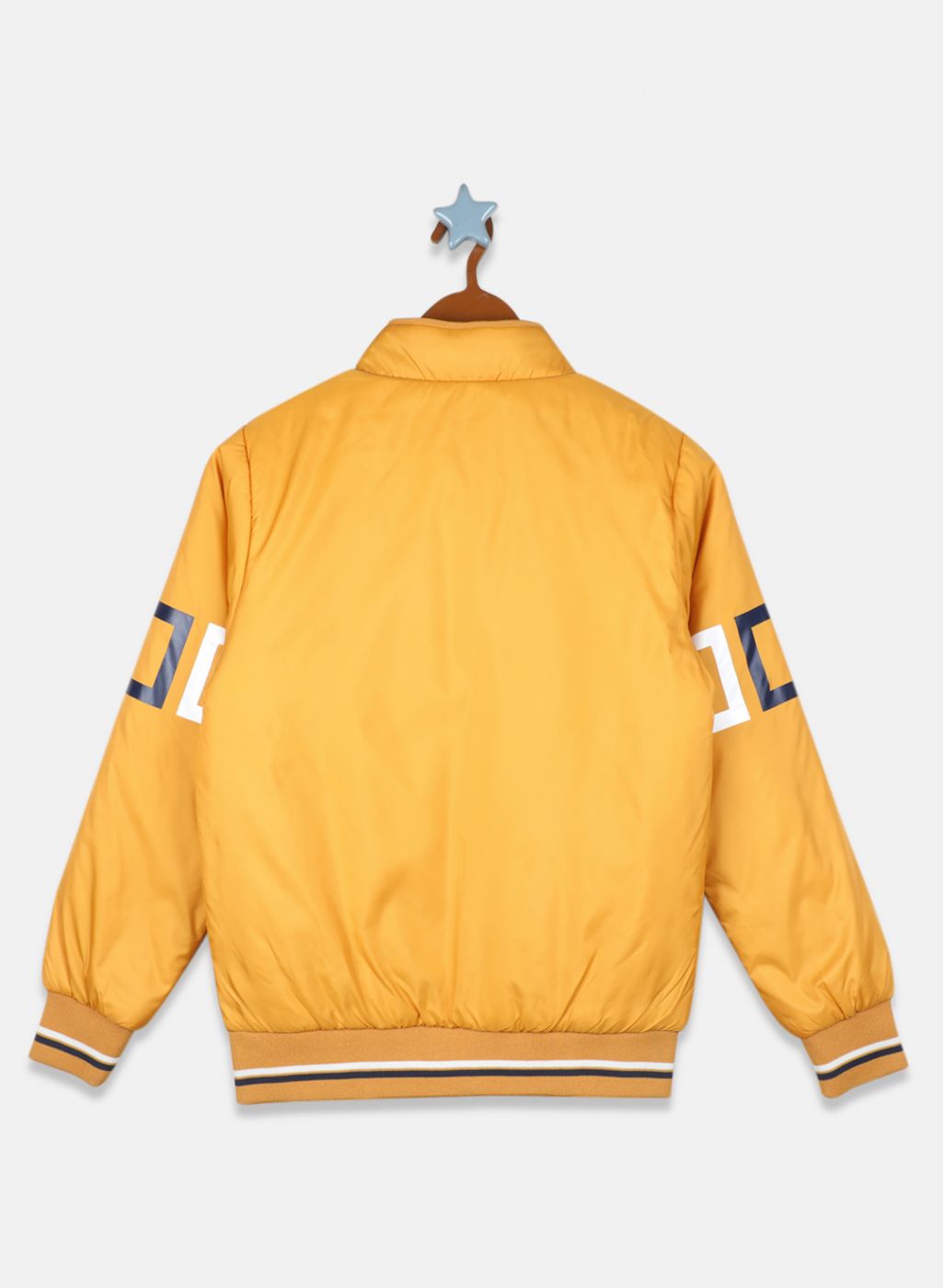 Boys Yellow Solid Jacket