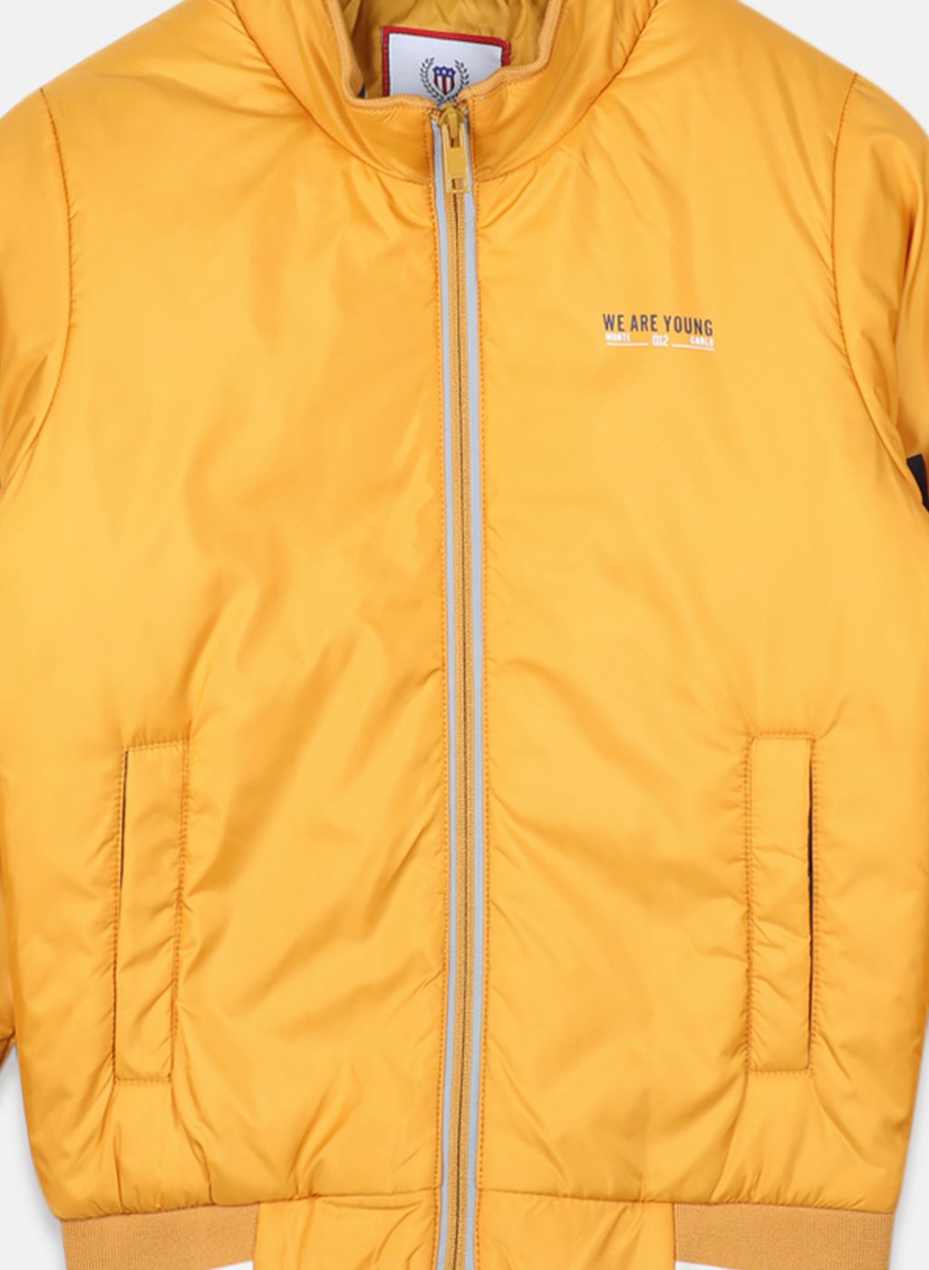 Boys Yellow Solid Jacket