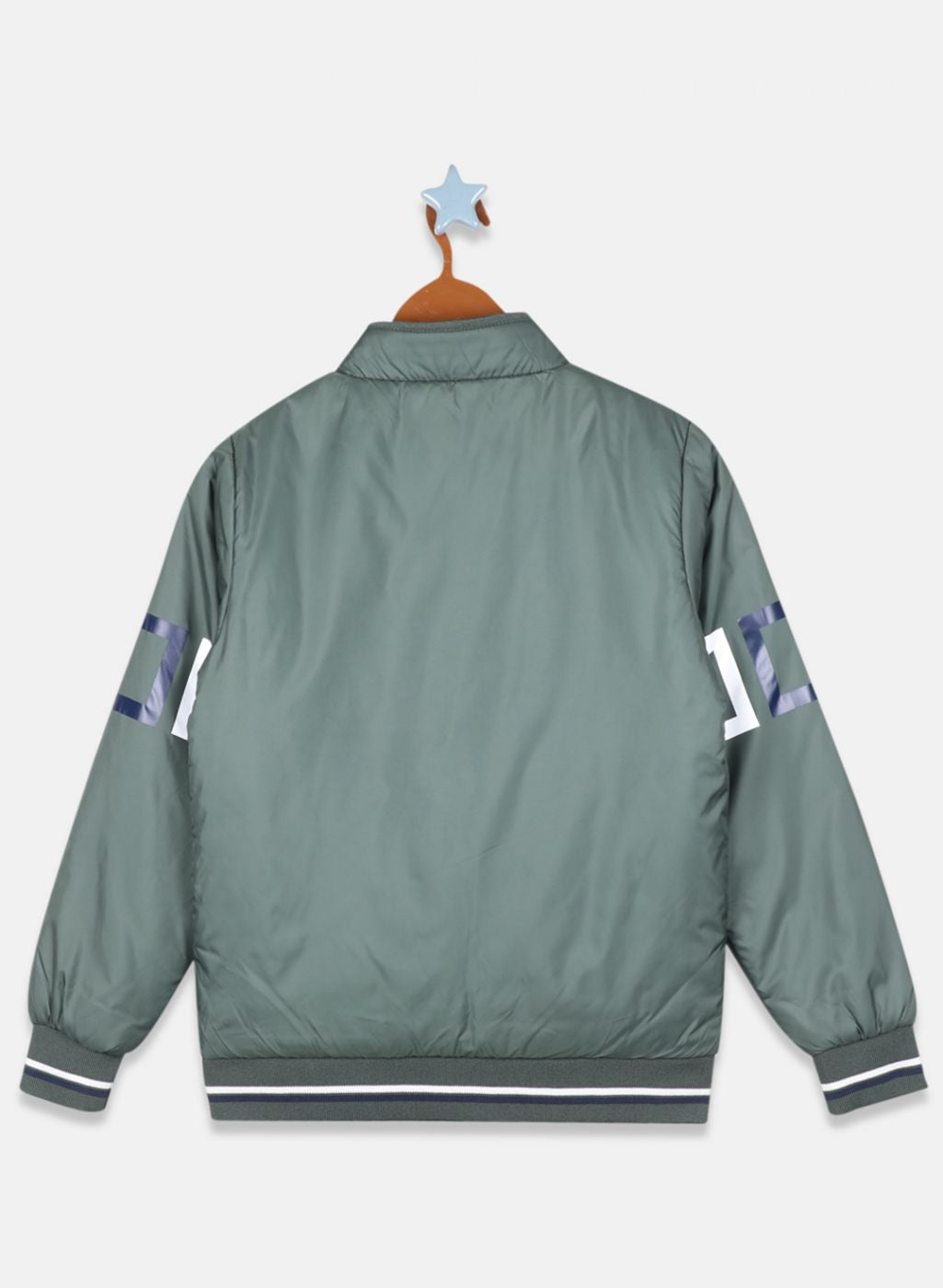 Boys Green Solid Jacket