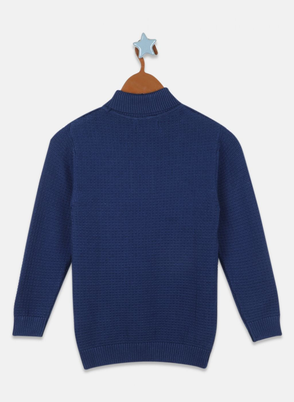 Boys NAvy Blue Printed Pullover