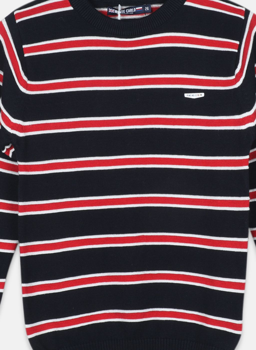 Boys NAvy Blue Stripe Pullover