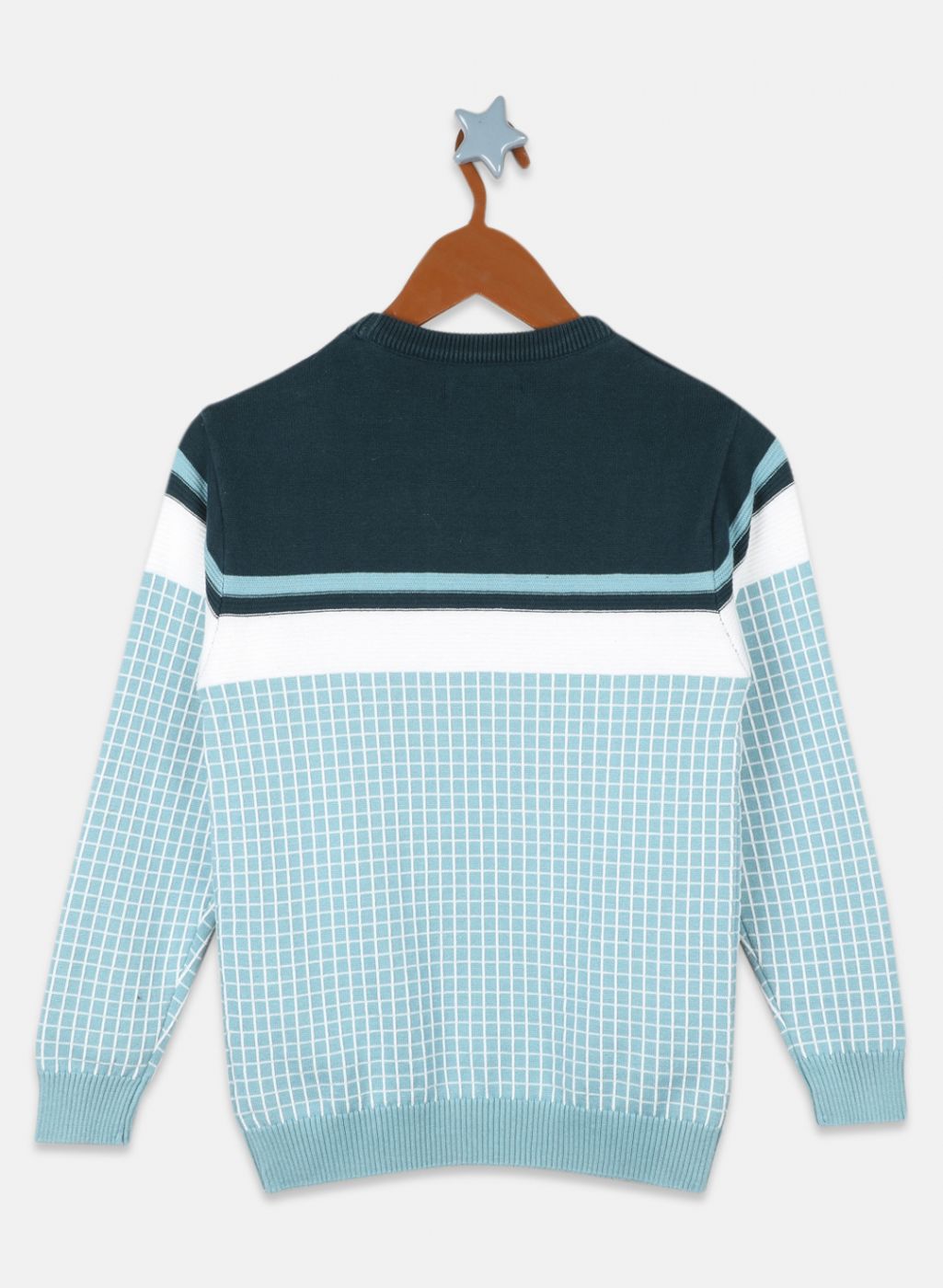 Boys Blue Check Pullover