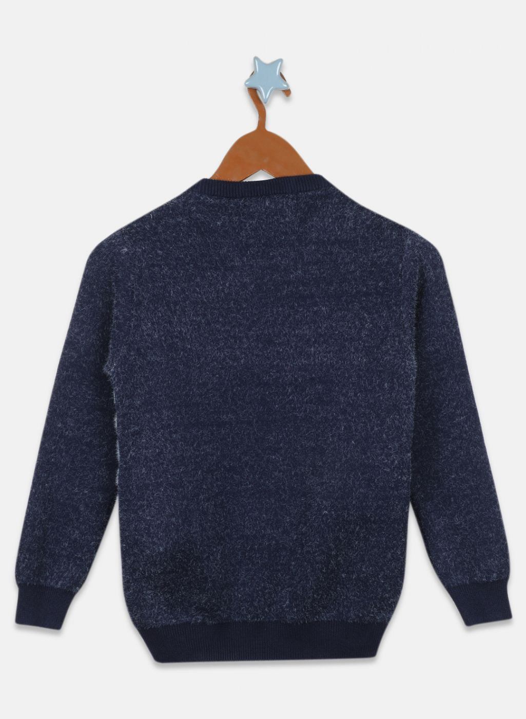 Boys NAvy Blue Jaquard Pullover