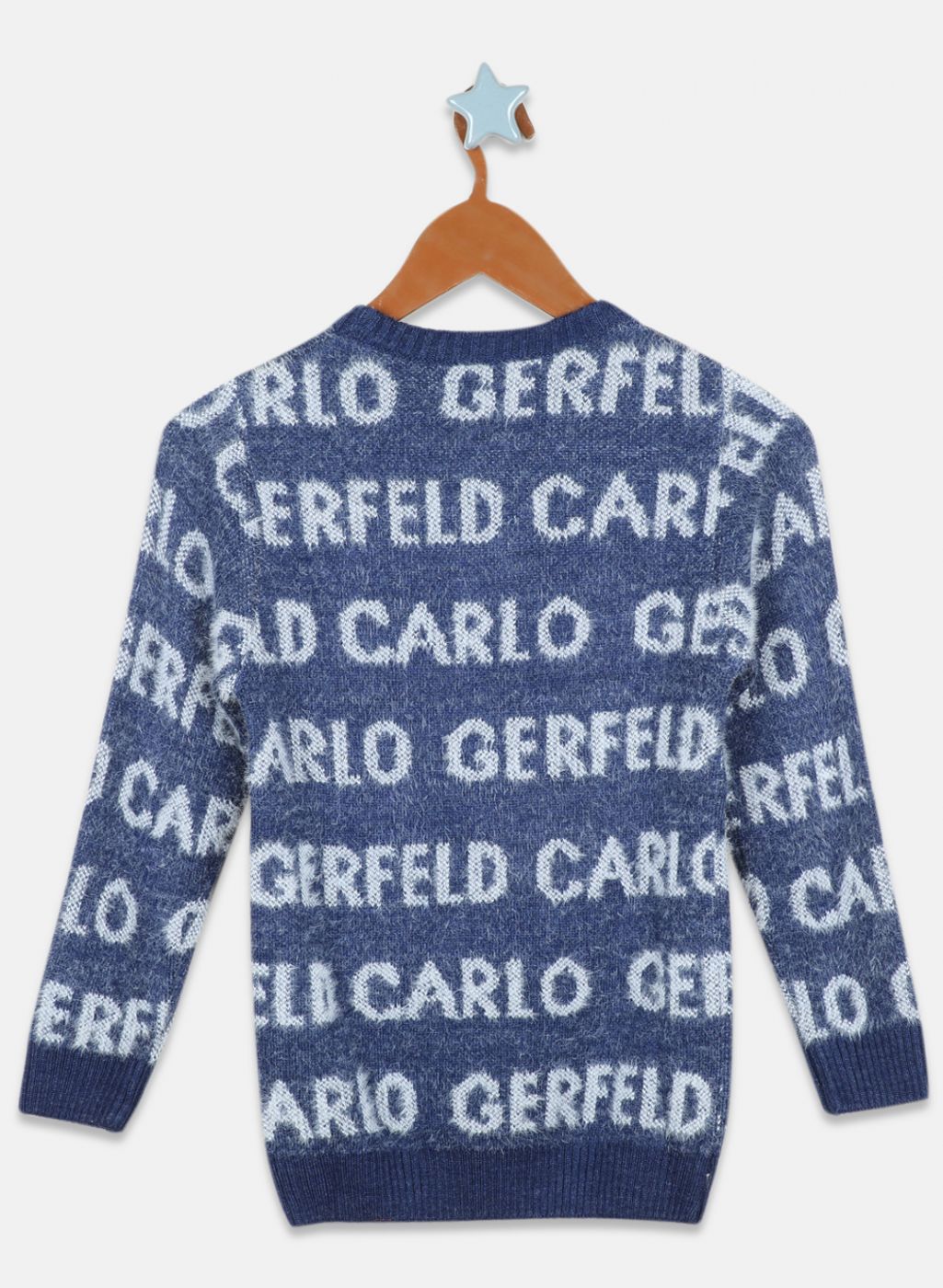 Boys Blue Jaquard Pullover