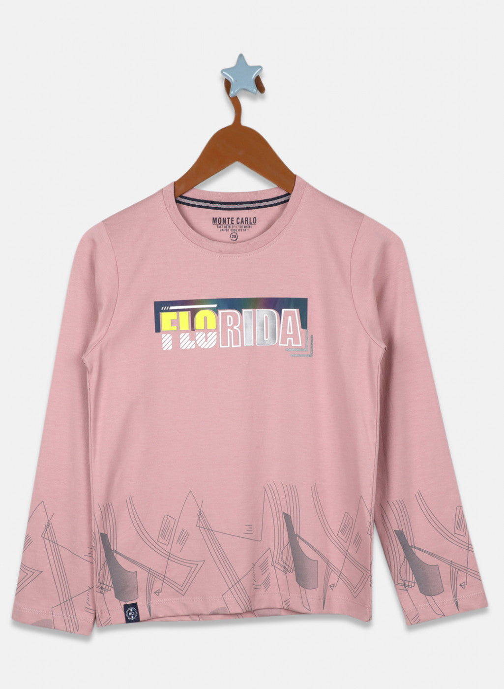 Boys Pink Printed T-Shirt