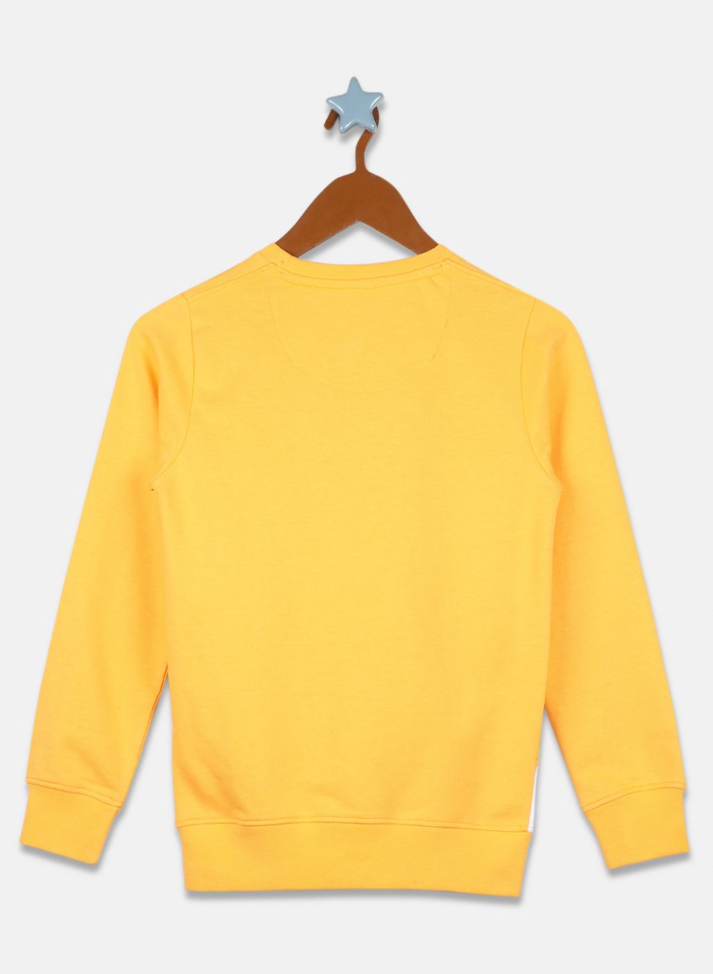 Boys Yellow Printed Sweatshirt