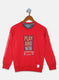 Boys Red Printed Sweatshirt