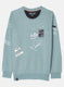 Boys Light Blue Printed Sweatshirt