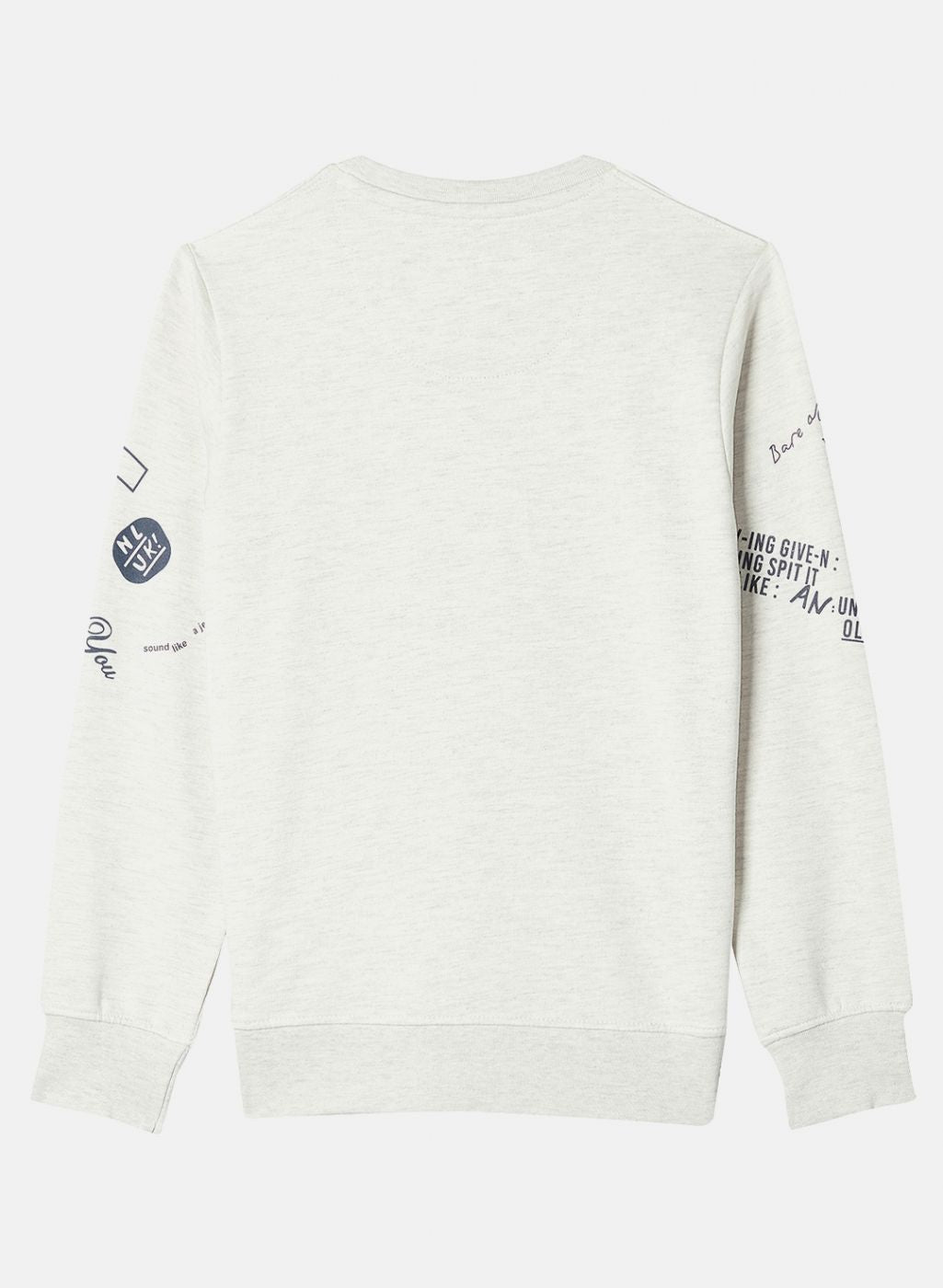 Boys Beige Printed Sweatshirt