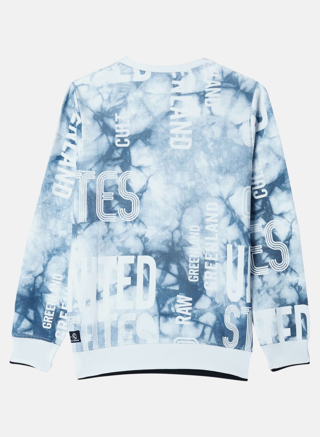 Boys Blue Printed Sweatshirt