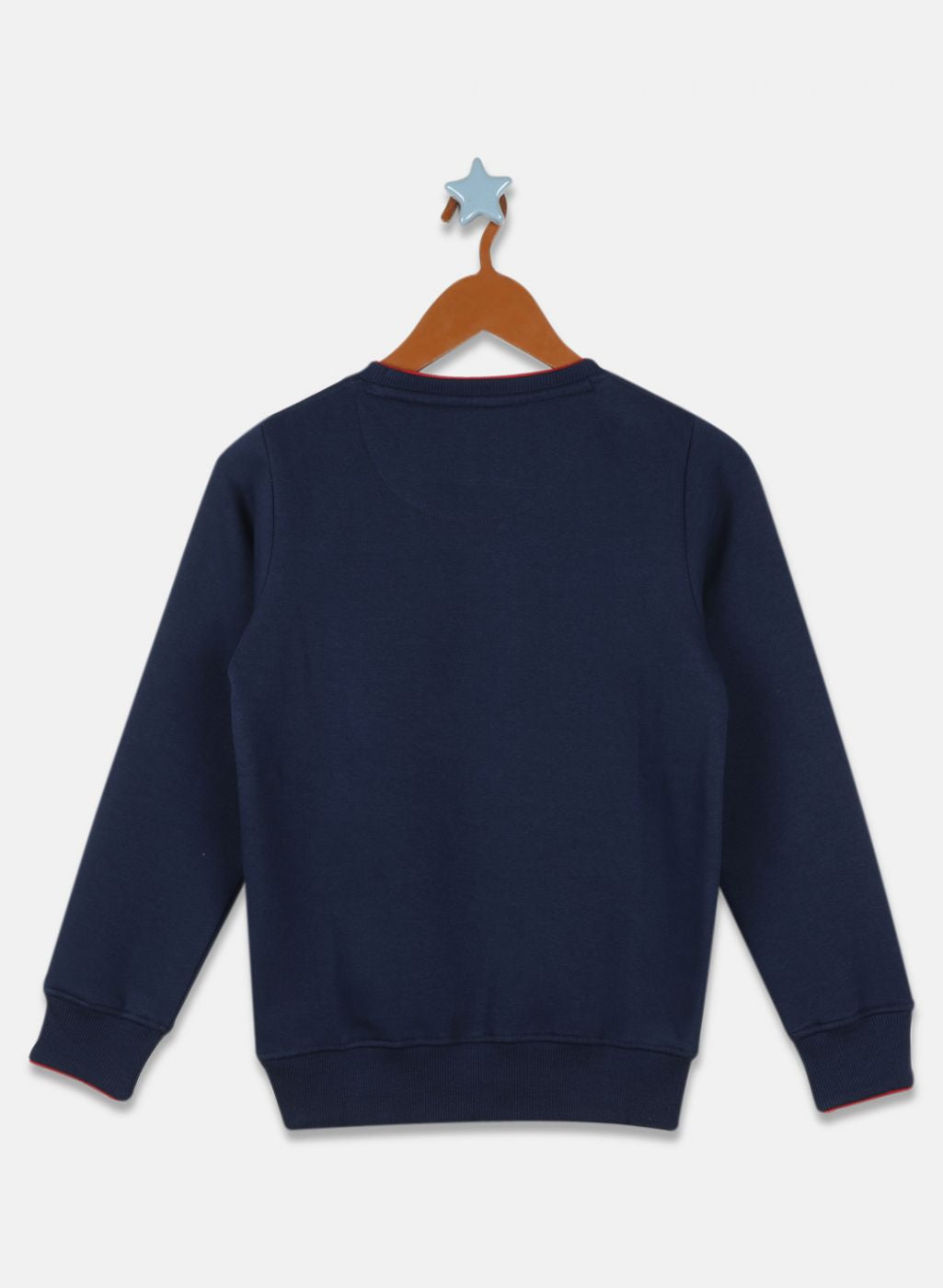 Boys Navy Blue Printed Sweatshirt