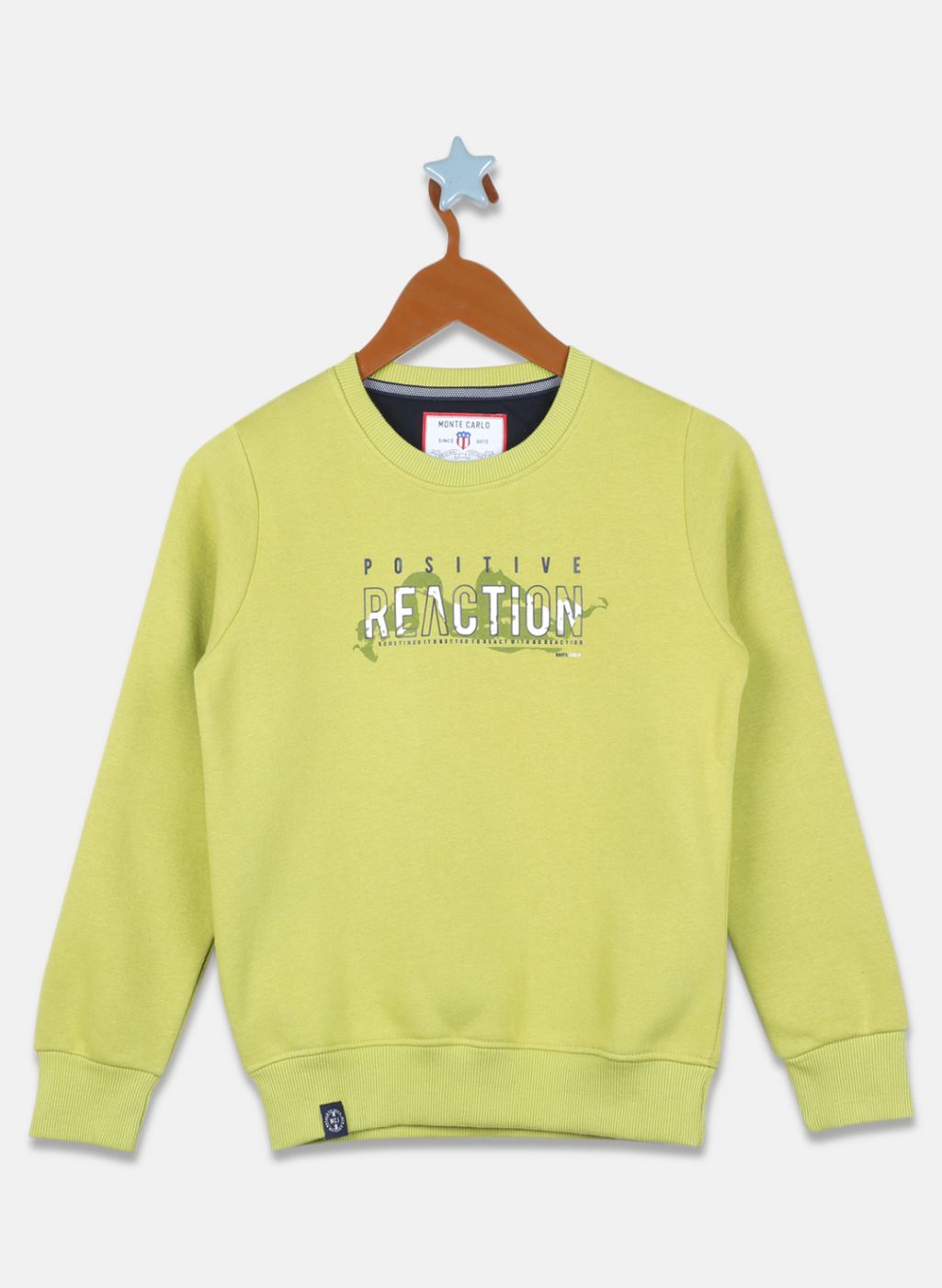 Boys Green Printed Sweatshirt