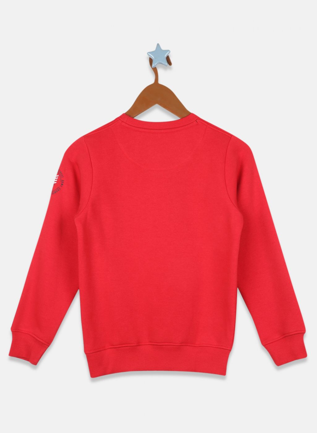 Boys Red Printed Sweatshirt