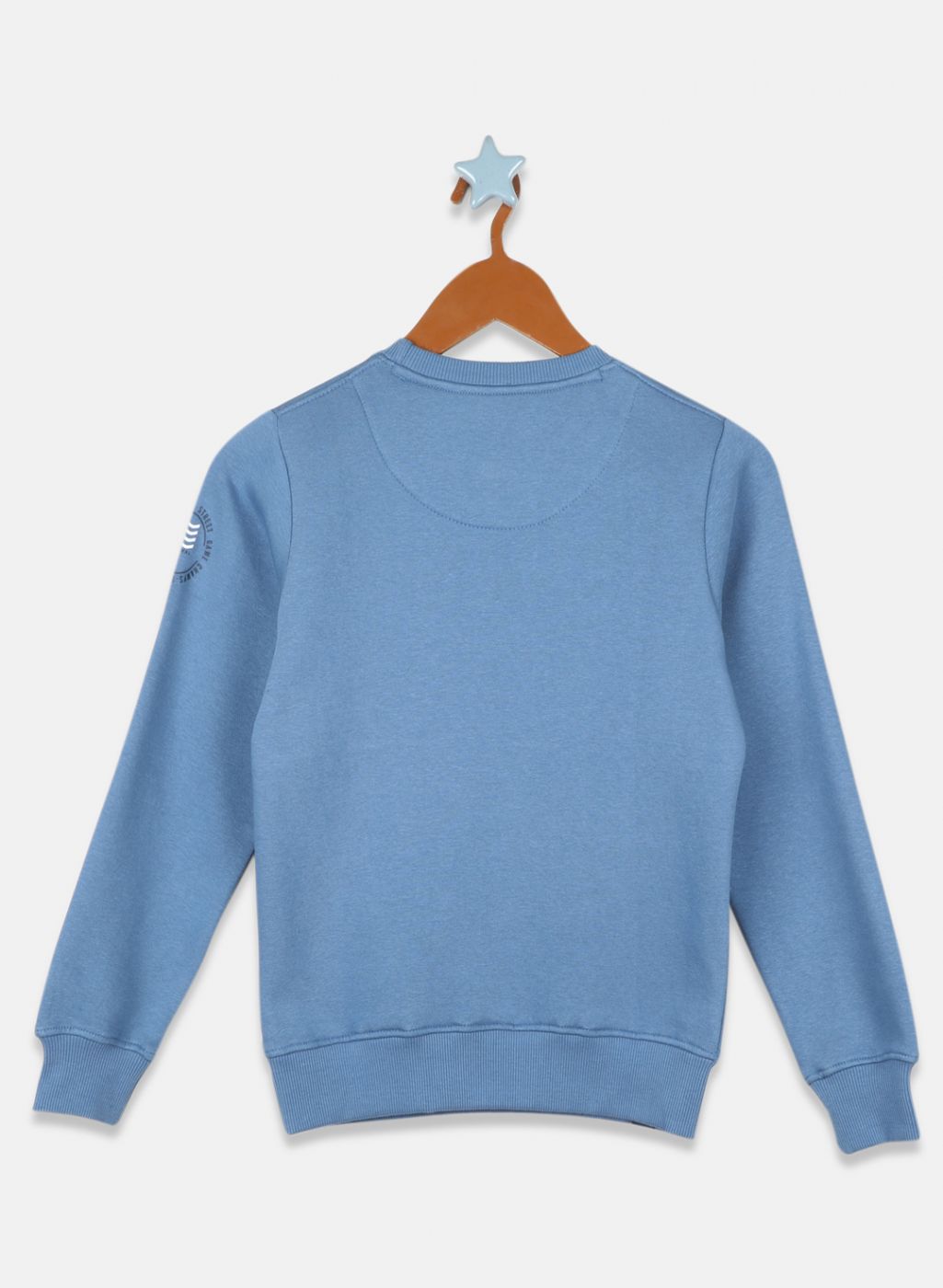 Boys Blue Printed Sweatshirt