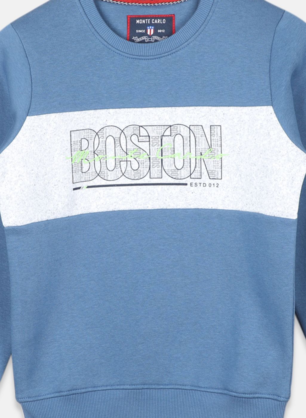 Boys Blue Printed Sweatshirt