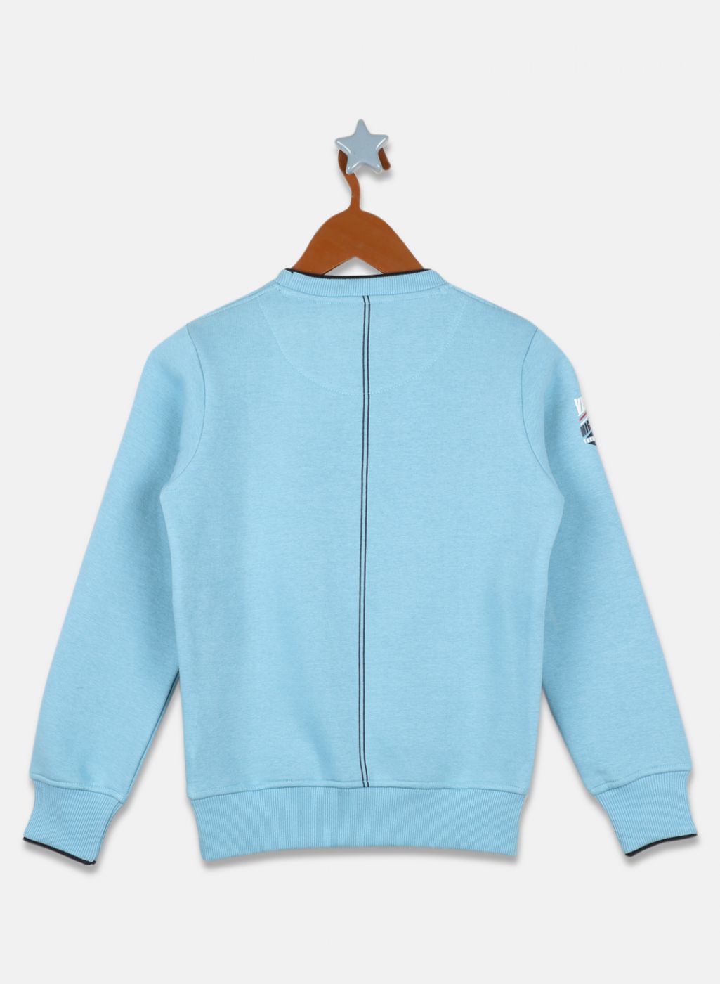 Boys Blue Printed Sweatshirt