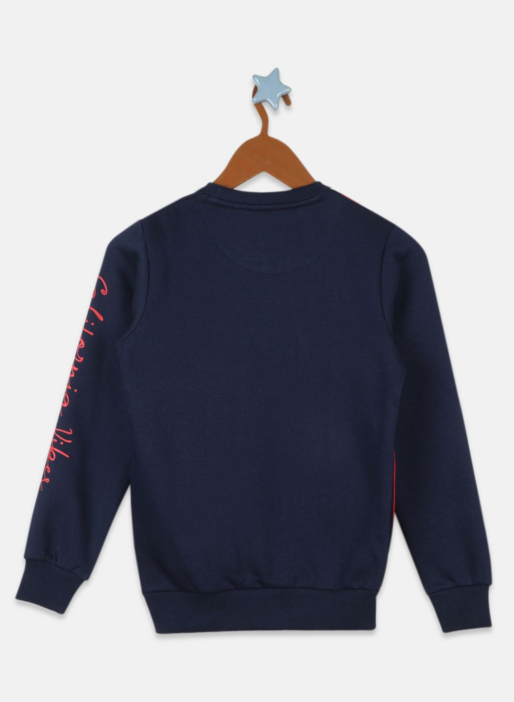 Boys NAvy Blue Printed Sweatshirt