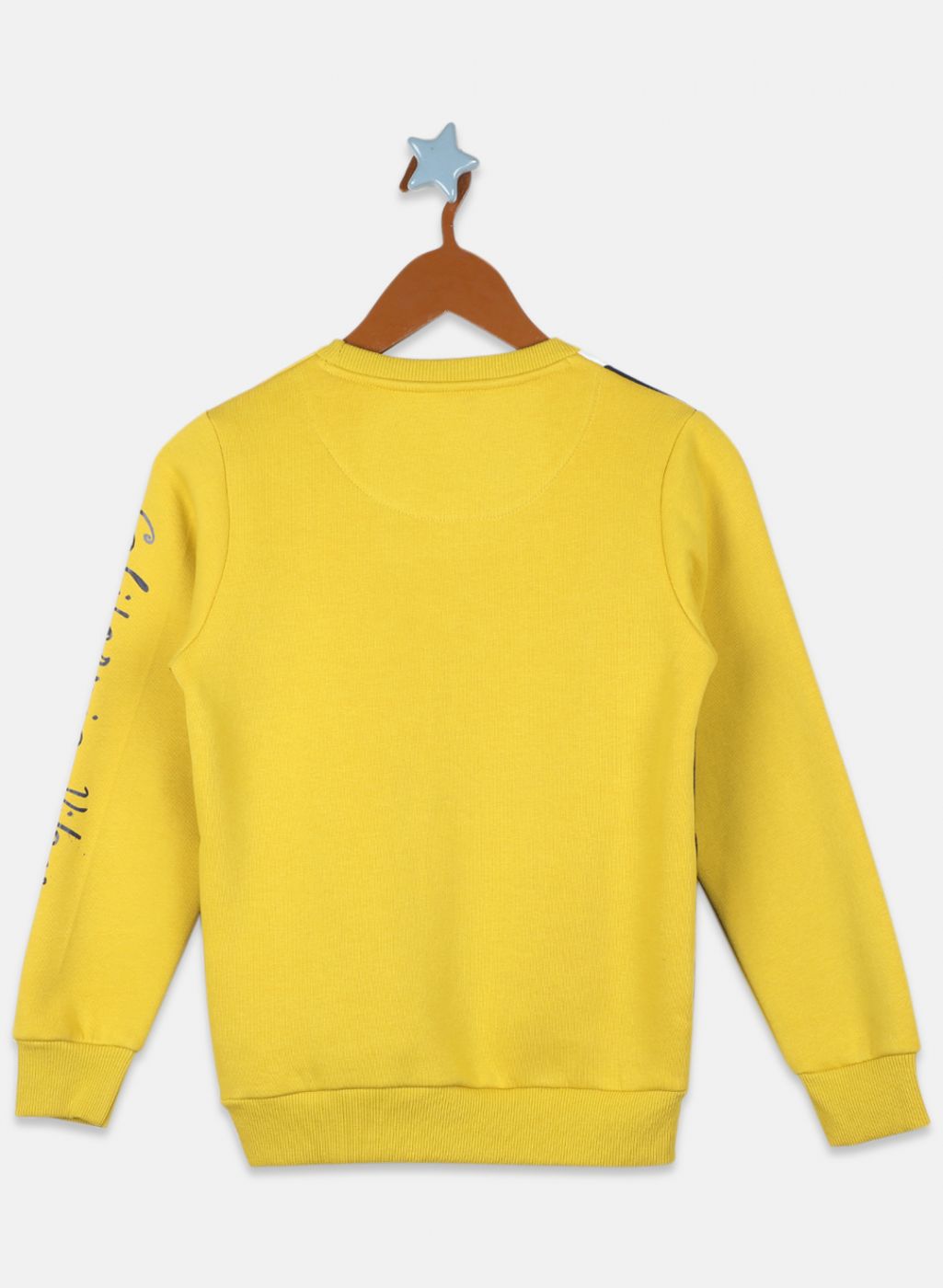 Boys Yellow Printed Sweatshirt