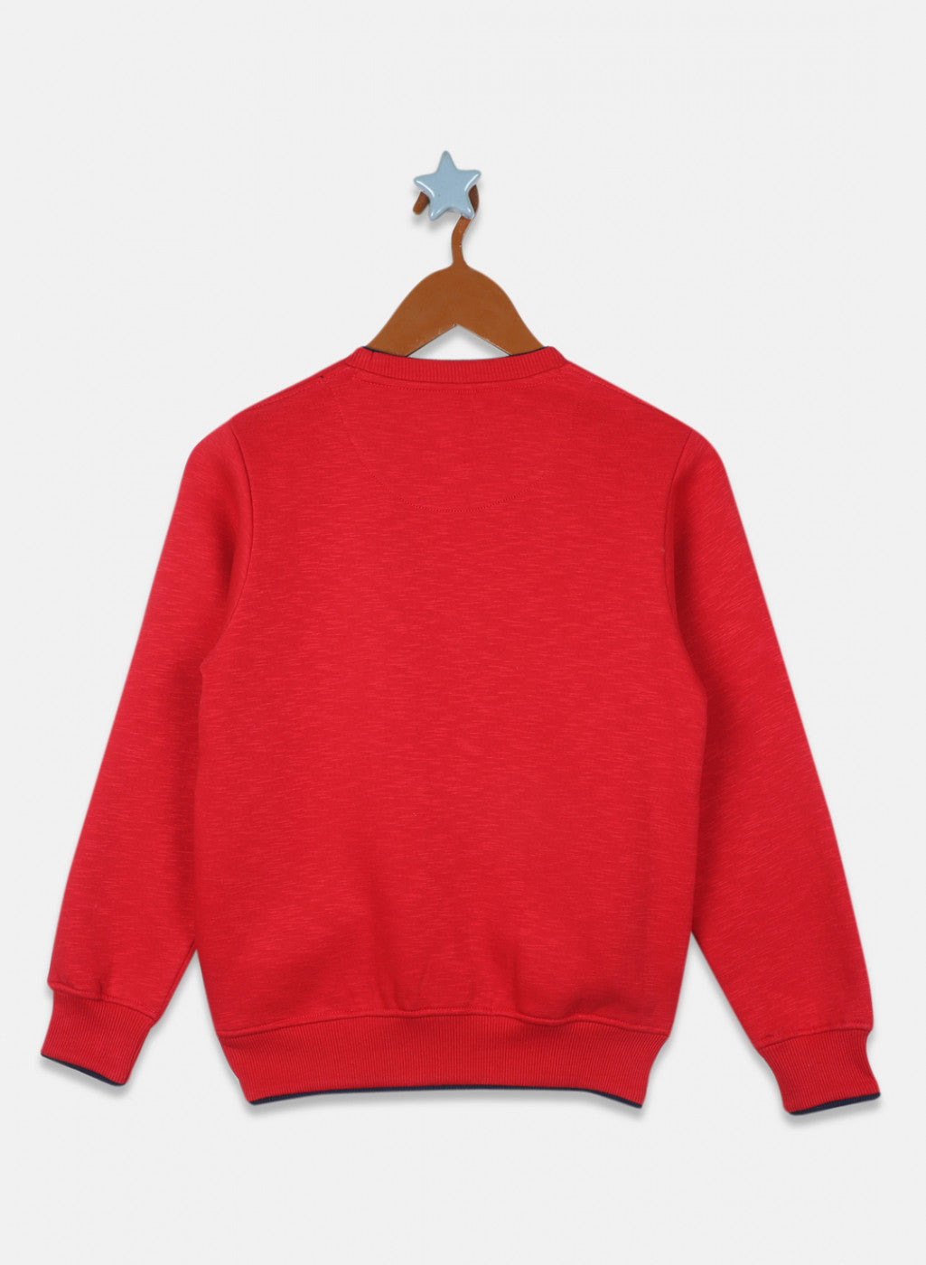 Boys Red Printed Sweatshirt