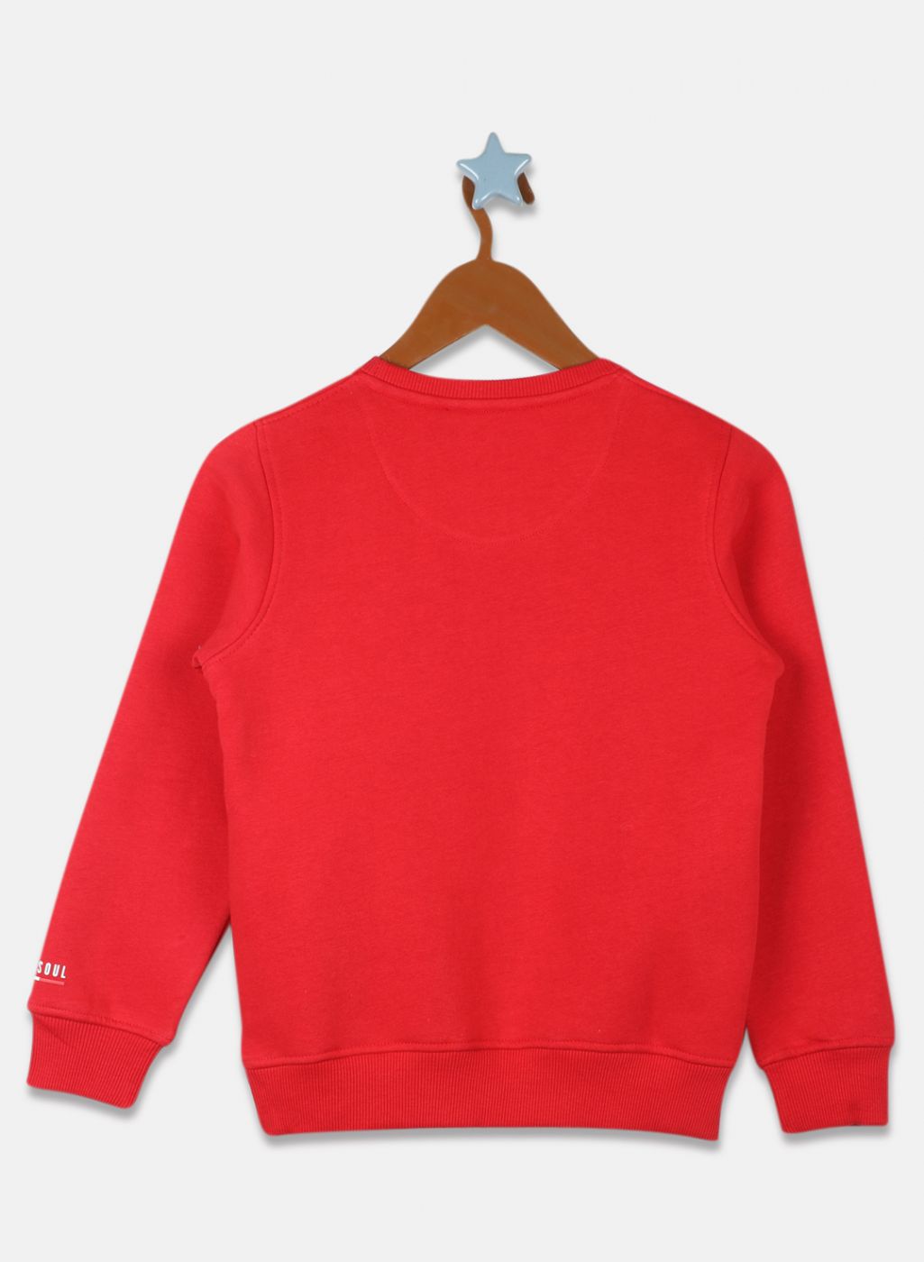 Boys Red Printed Sweatshirt