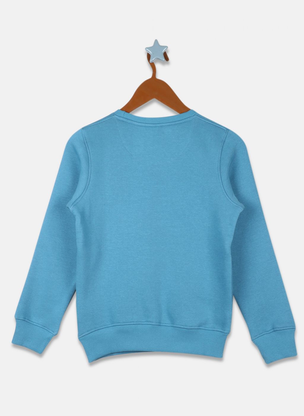 Boys Blue Printed Sweatshirt