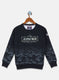 Boys NAvy Blue Printed Sweatshirt