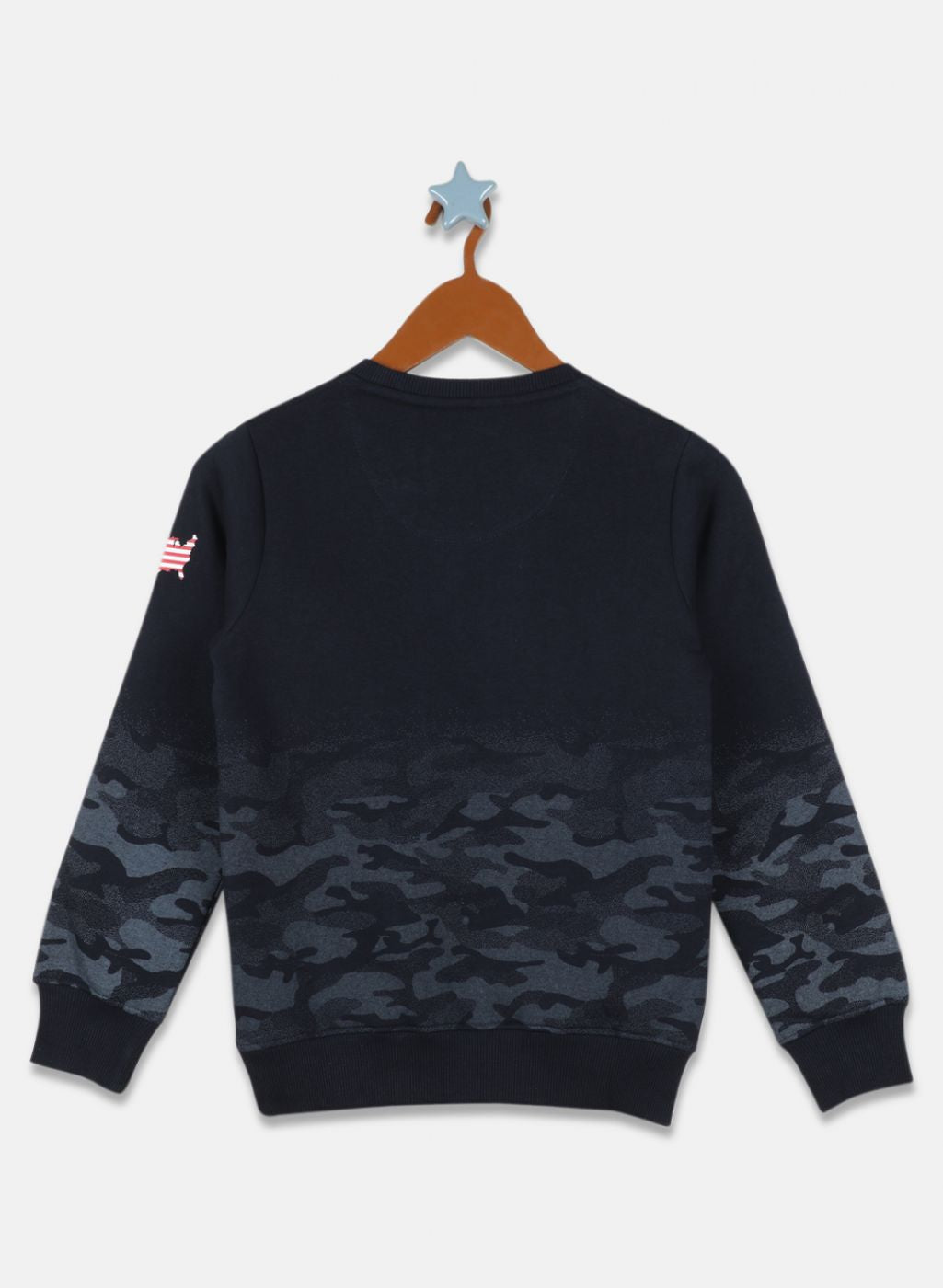 Boys NAvy Blue Printed Sweatshirt