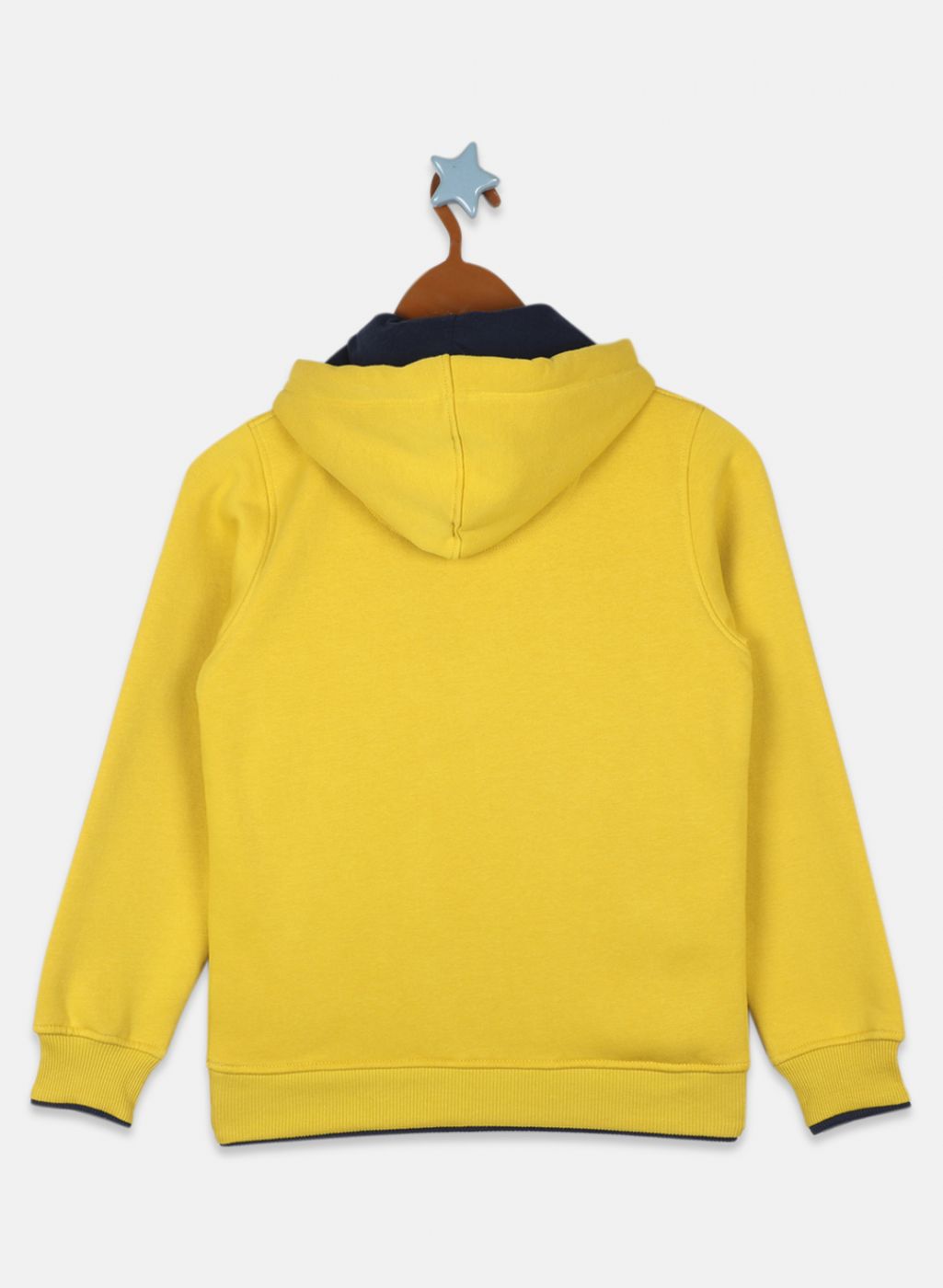 Boys Yellow Printed Sweatshirt