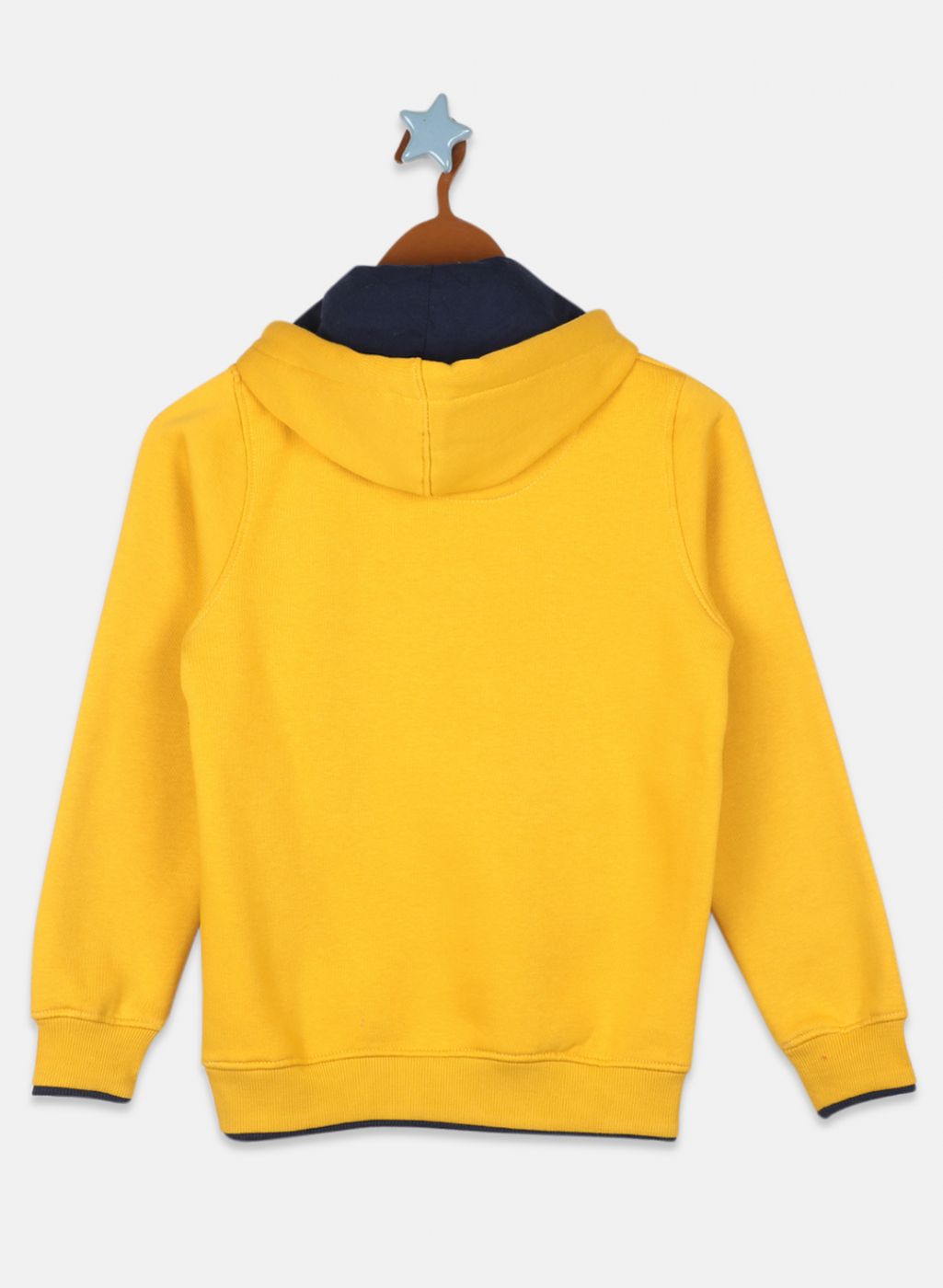 Boys Mustard Printed Sweatshirt