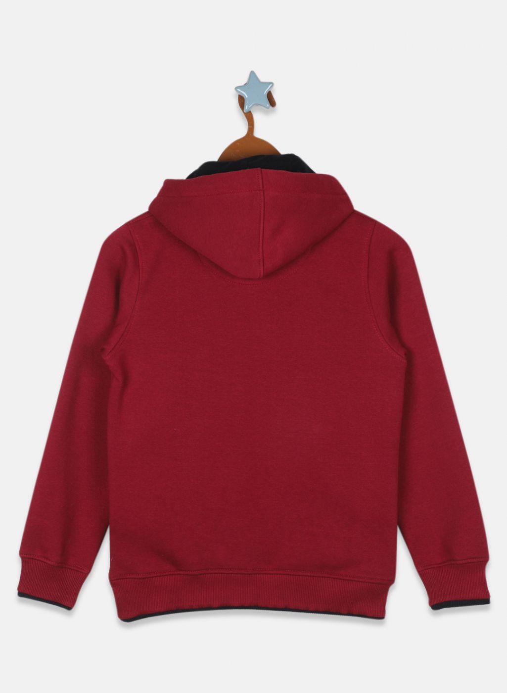 Boys Maroon Printed Sweatshirt