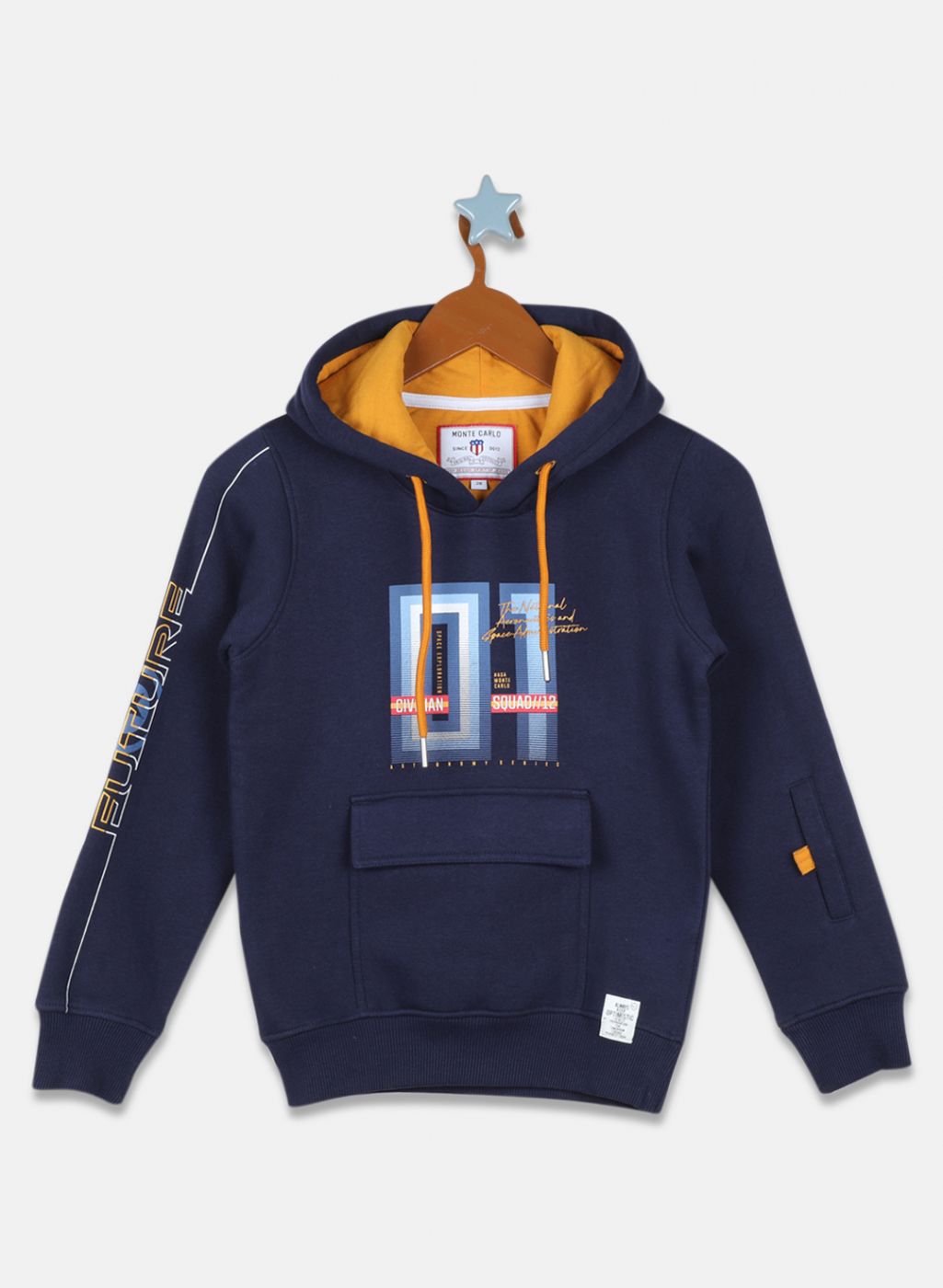 Boys Blue Printed Sweatshirt