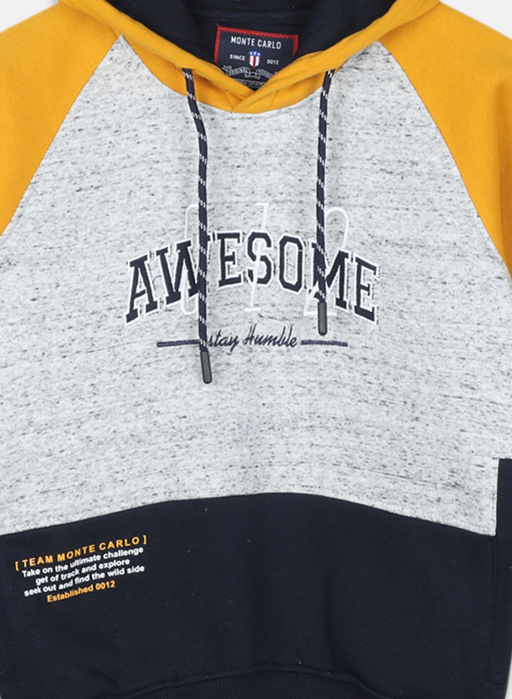 Boys Mustard Printed Sweatshirt