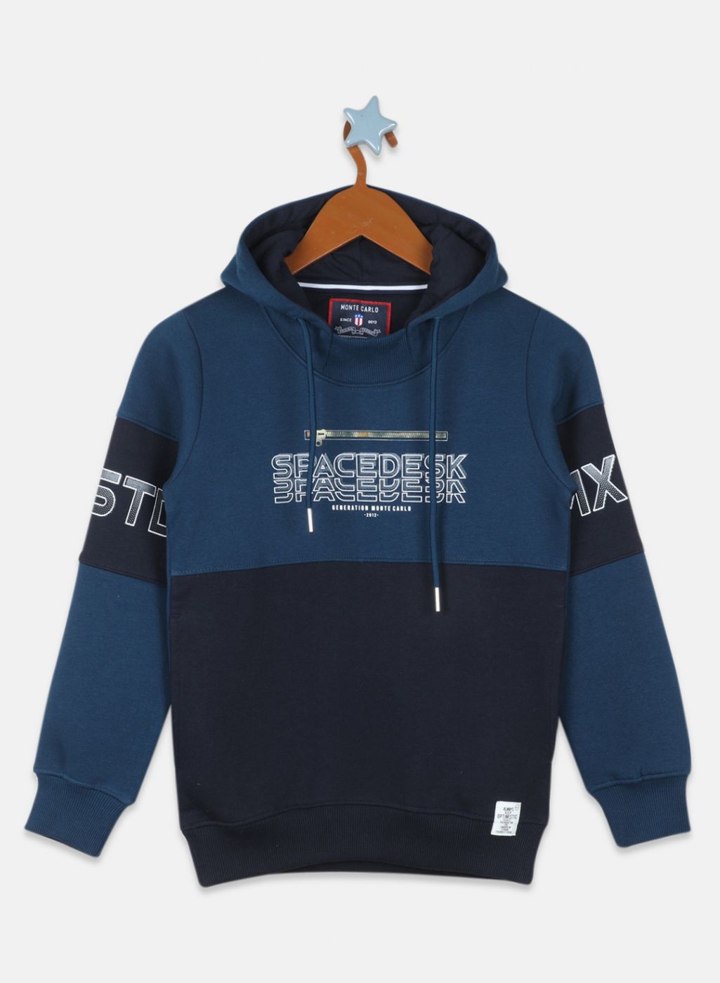 Boys Blue Printed Sweatshirt