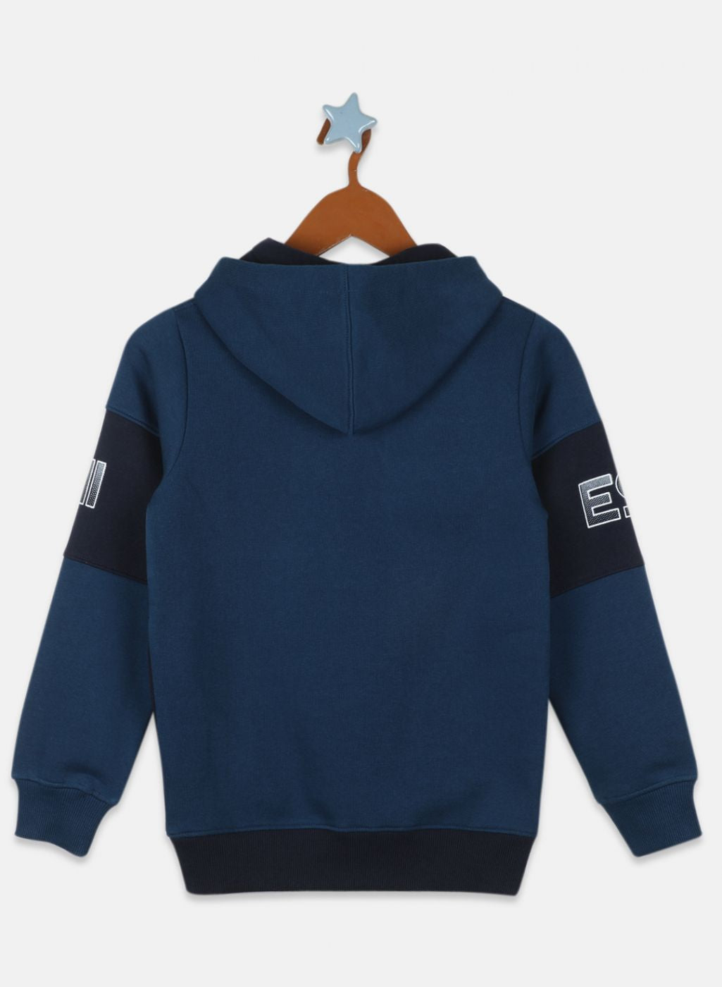 Boys Blue Printed Sweatshirt