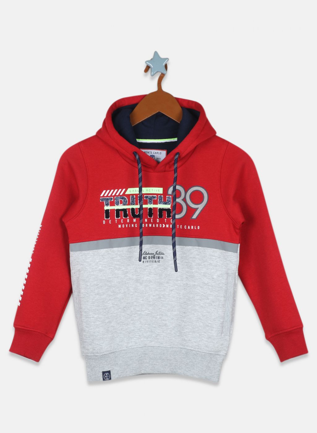 Boys Red Printed Sweatshirt