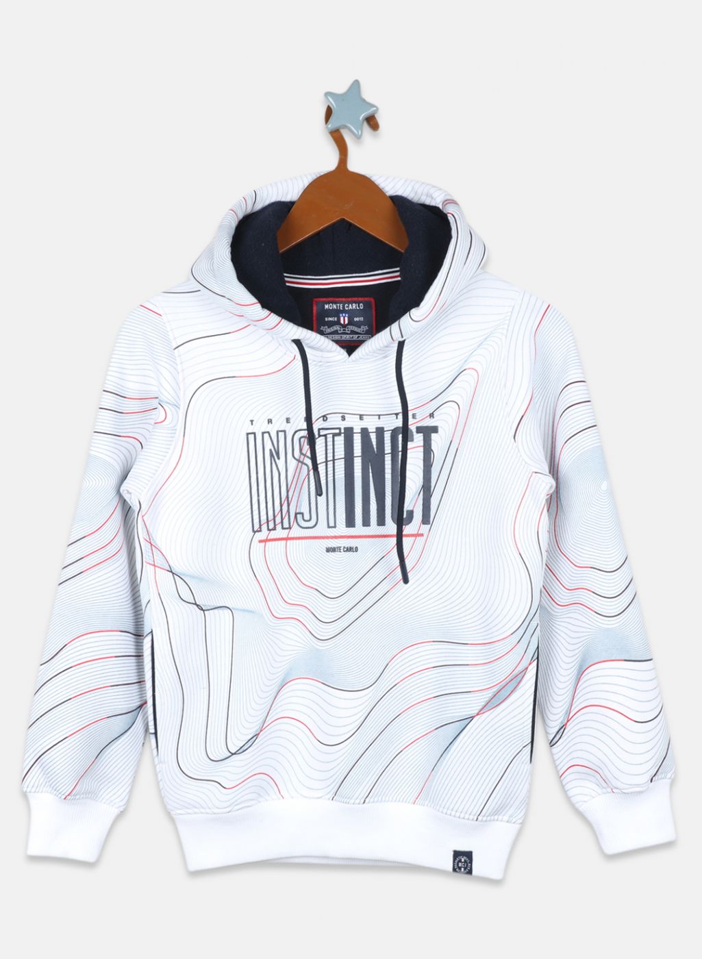 Boys White Printed Sweatshirt