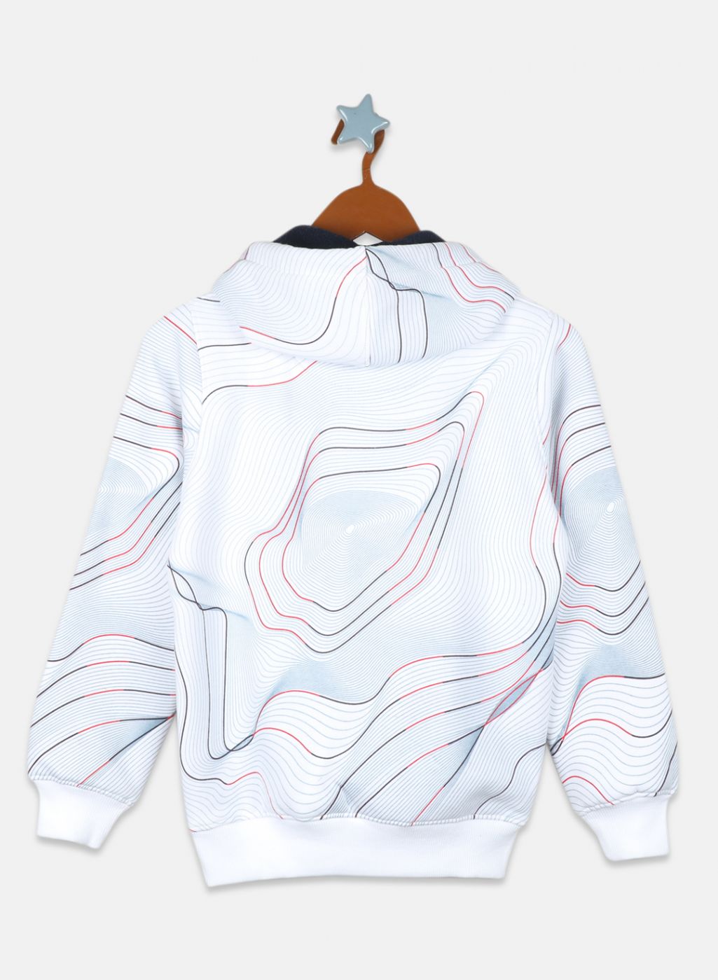 Boys White Printed Sweatshirt