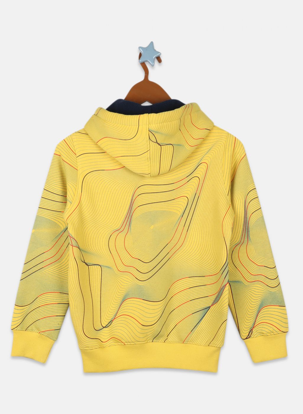 Boys Yellow Printed Sweatshirt