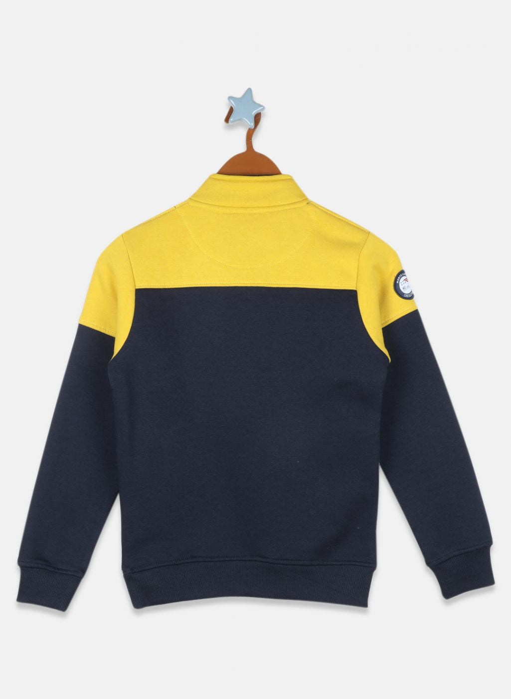 Boys Yellow Printed Sweatshirt