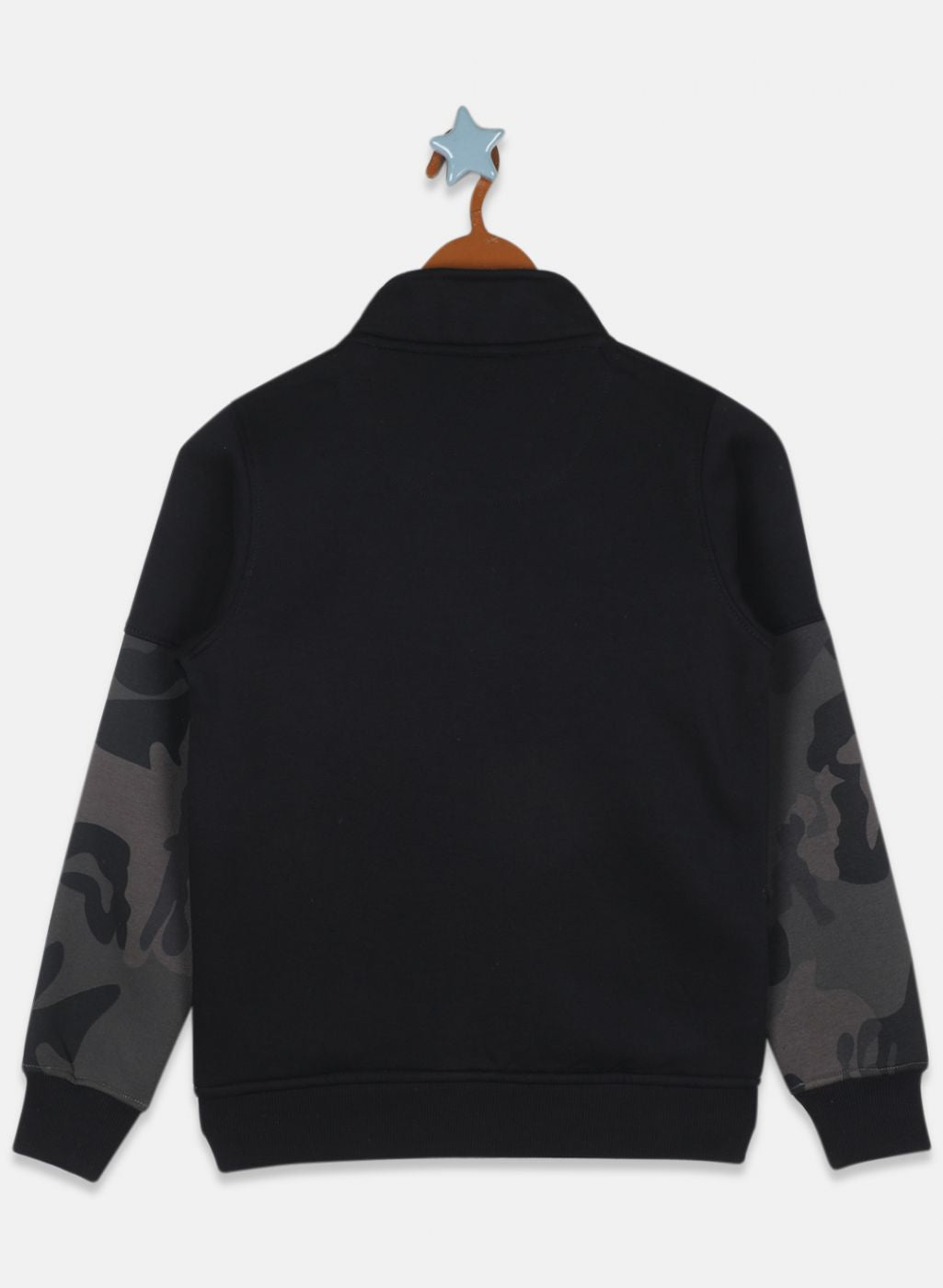 Boys Black Printed Sweatshirt