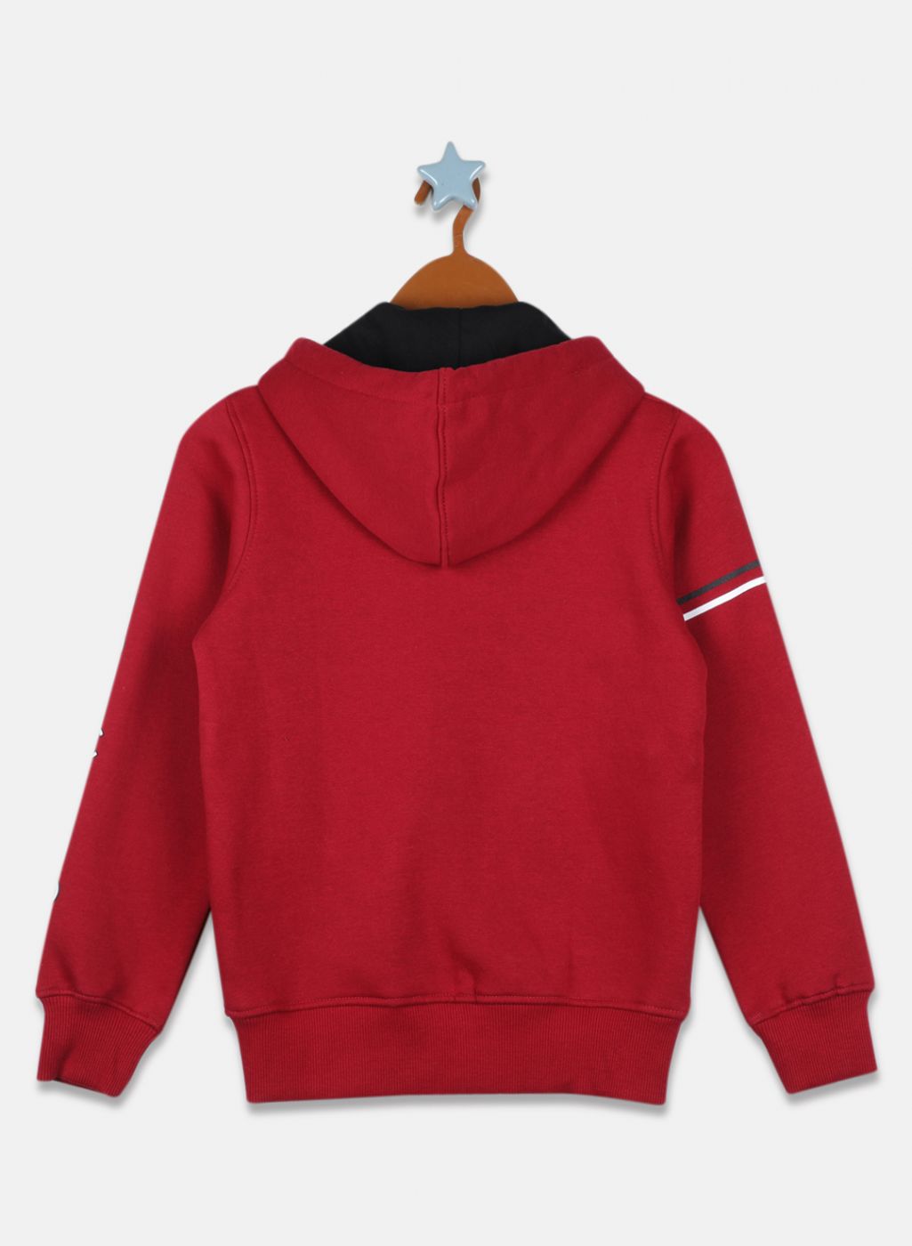 Boys Maroon Printed Sweatshirt