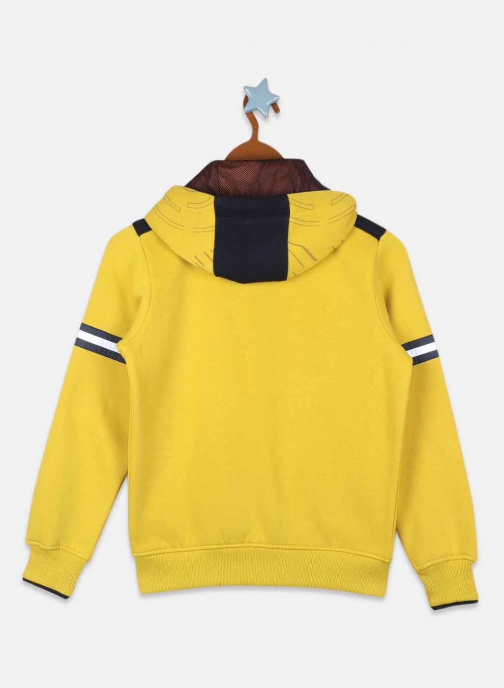 Boys Yellow Printed Sweatshirt