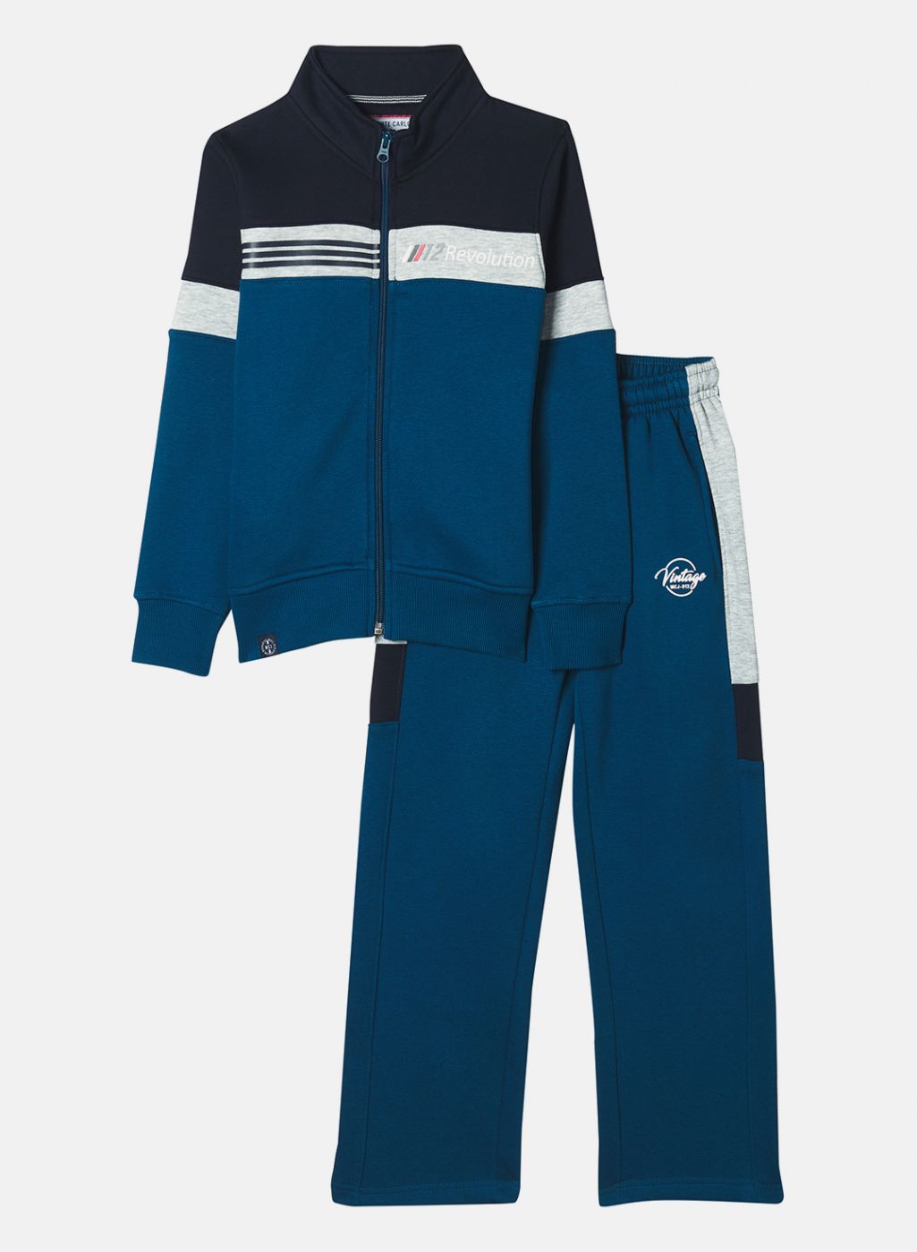 Boys Blue Printed Tracksuit