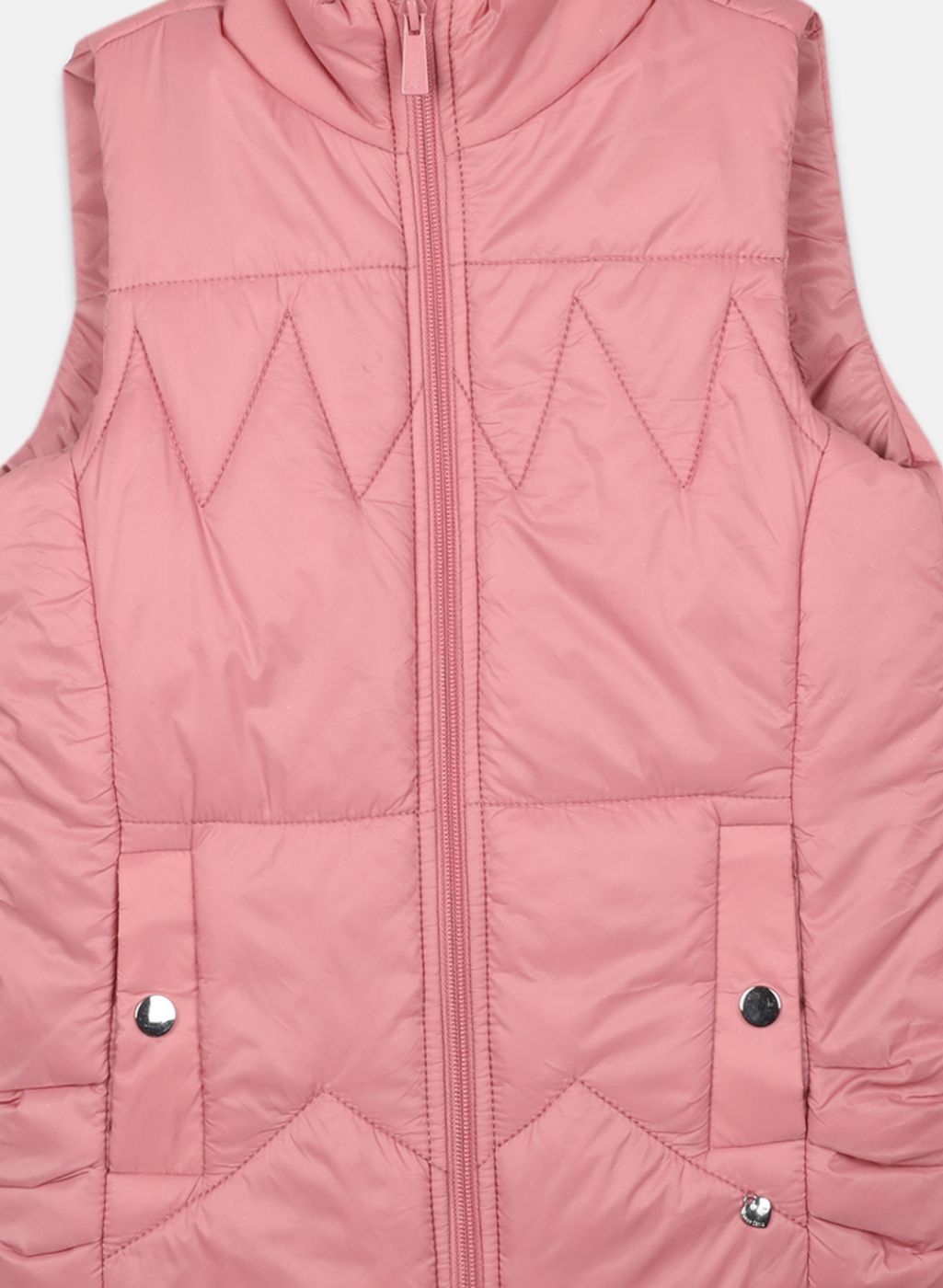 Girls Pink Solid Jacket