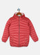 Girls Red Solid Jacket